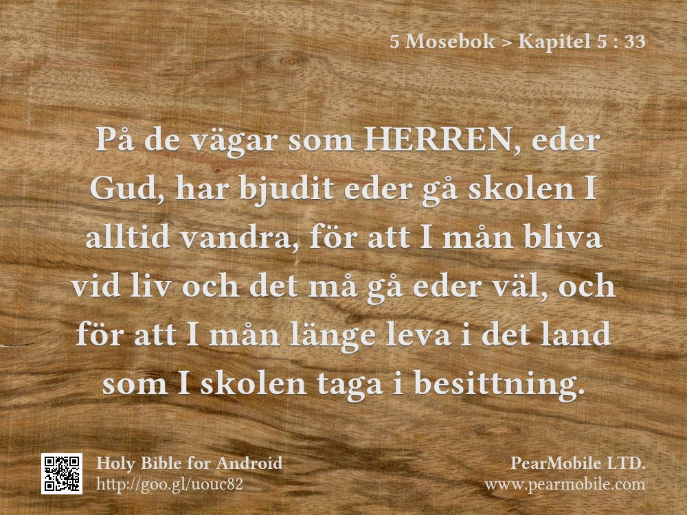 5 Mosebok, Kapitel 5:33